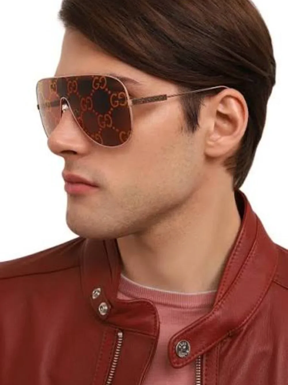 NEW GUCCI SHIELD SUNGLASSES GUCCI GG1436S 003 RED UNISEX EYEWEAR
